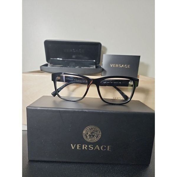 New Authentic Versace 3266 GB1 Eyeglasses Black 55-17 145