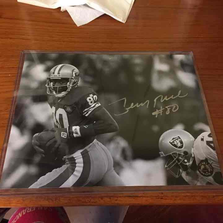 SF Niners Jerry Rice autograph 8x10