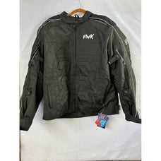 HWK Mens Black Motorcycle Jacket Biker Riding Vented Waterproof Cordura Sz XXL