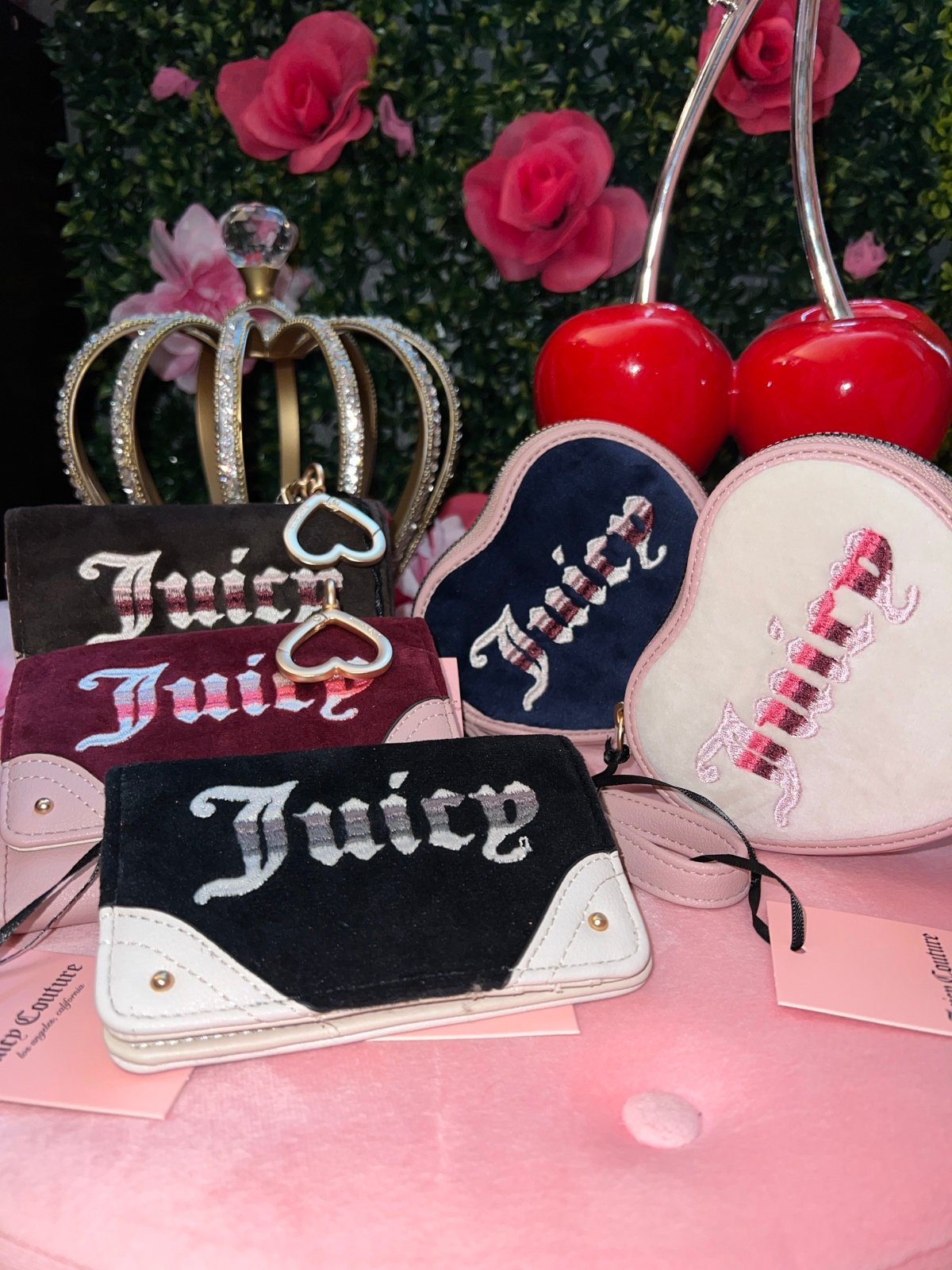 Juicy Couture velour wallet set
