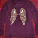 VICTORIA SECRET MAROON ANGEL HOODIE WITH GOLD SEQUIN **LARGE