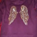 VICTORIA SECRET MAROON ANGEL HOODIE WITH GOLD SEQUIN **LARGE