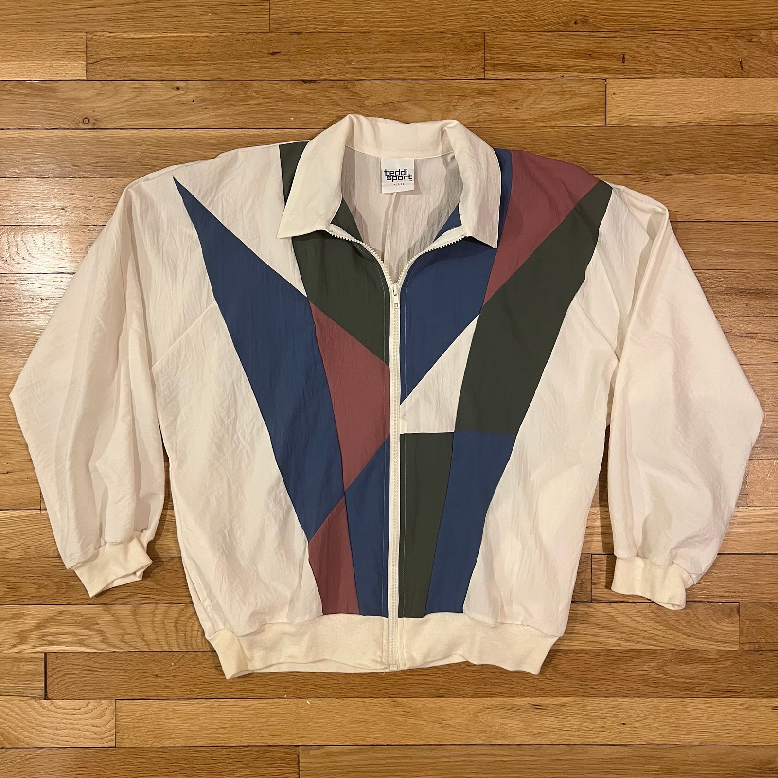 Vintage TEDDI Womens Windbreaker White Jacket Petite Large