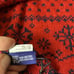 Agatha Fair Isles red blue wrap scotties bears 27.5x75