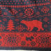 Agatha Fair Isles red blue wrap scotties bears 27.5x75