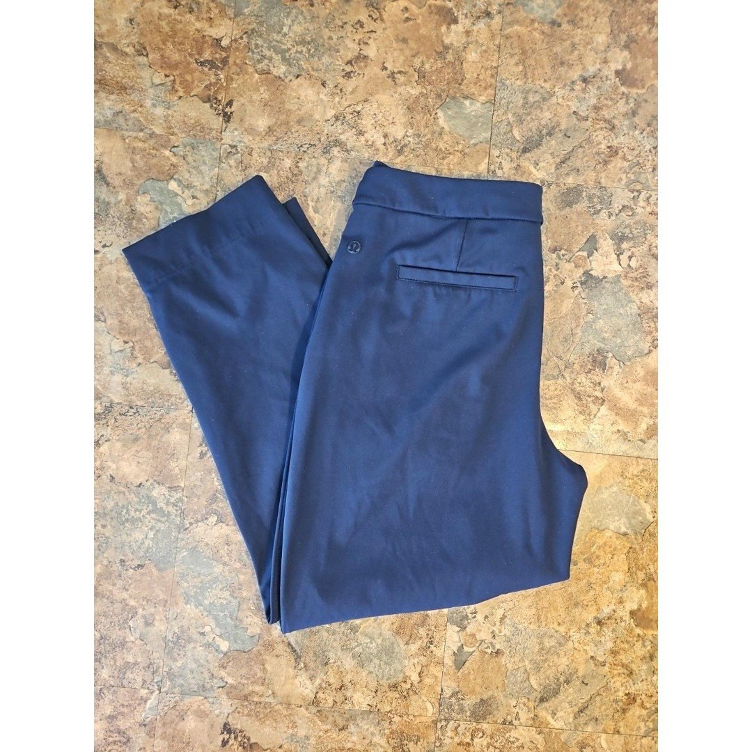 Lululemon Stretch High-Rise Crop 34"W 28" Inseam Pants Womens  Pull On Dark Blue