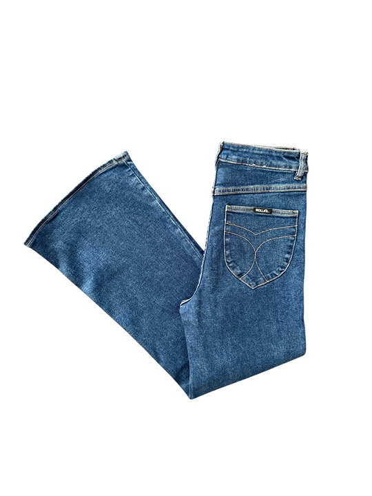 ROLLA'S High Rise Denim Jeans, Flare Wide Leg Size 28