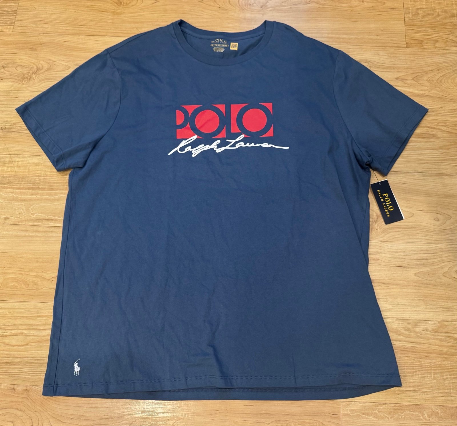 Polo Ralph Lauren Men’s Classic Fit Graphic Print Pony Logo T-Shirt Tee Blue XXL