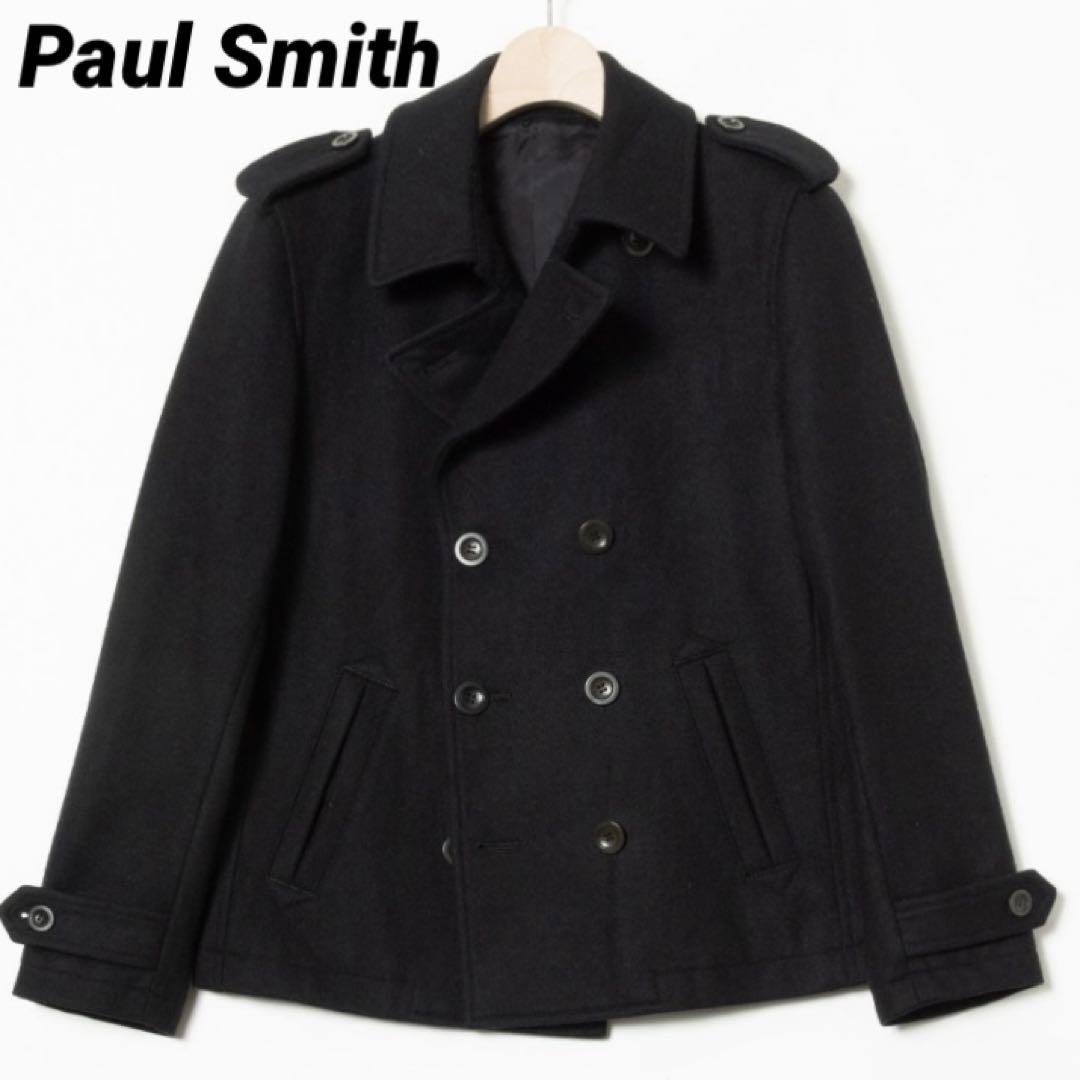 Paul Smith cashmere blend wool P-coat, black, excellent condition.