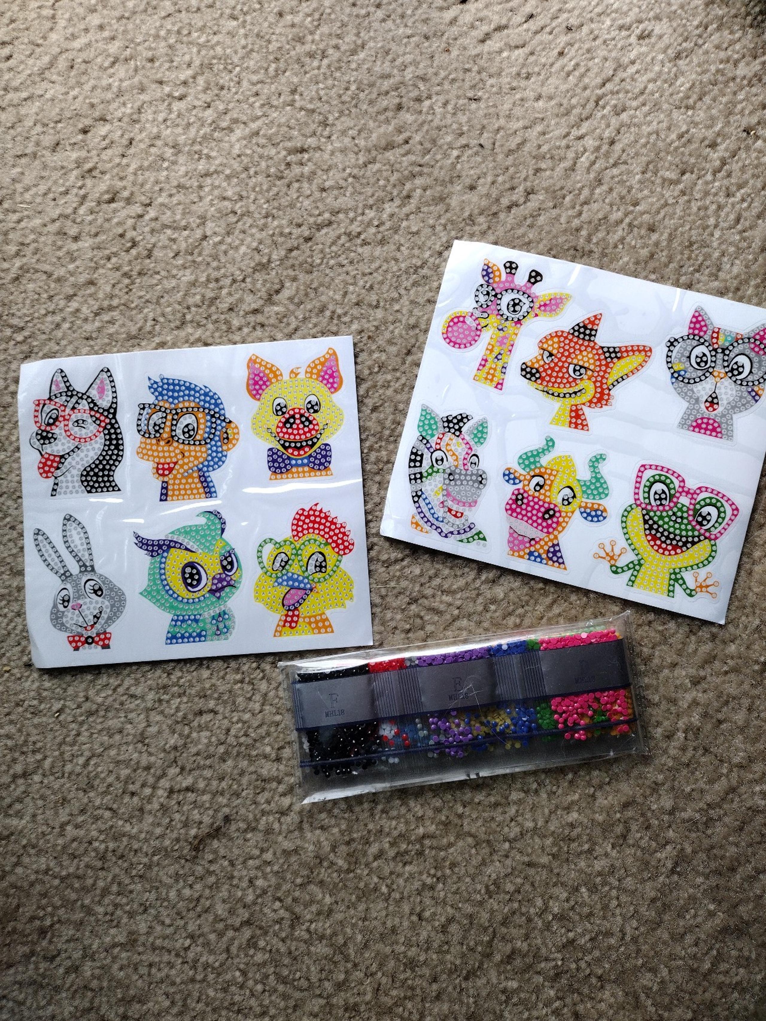 Diamond Art Stickers. 12 designs you make and they will stick to anything