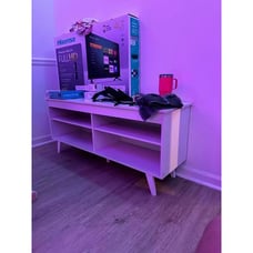 Modern Entertainment Center, Console Table, TV Stand up to 55' (White)