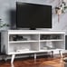 Modern Entertainment Center, Console Table, TV Stand up to 55' (White)