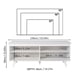 Modern Entertainment Center, Console Table, TV Stand up to 55' (White)