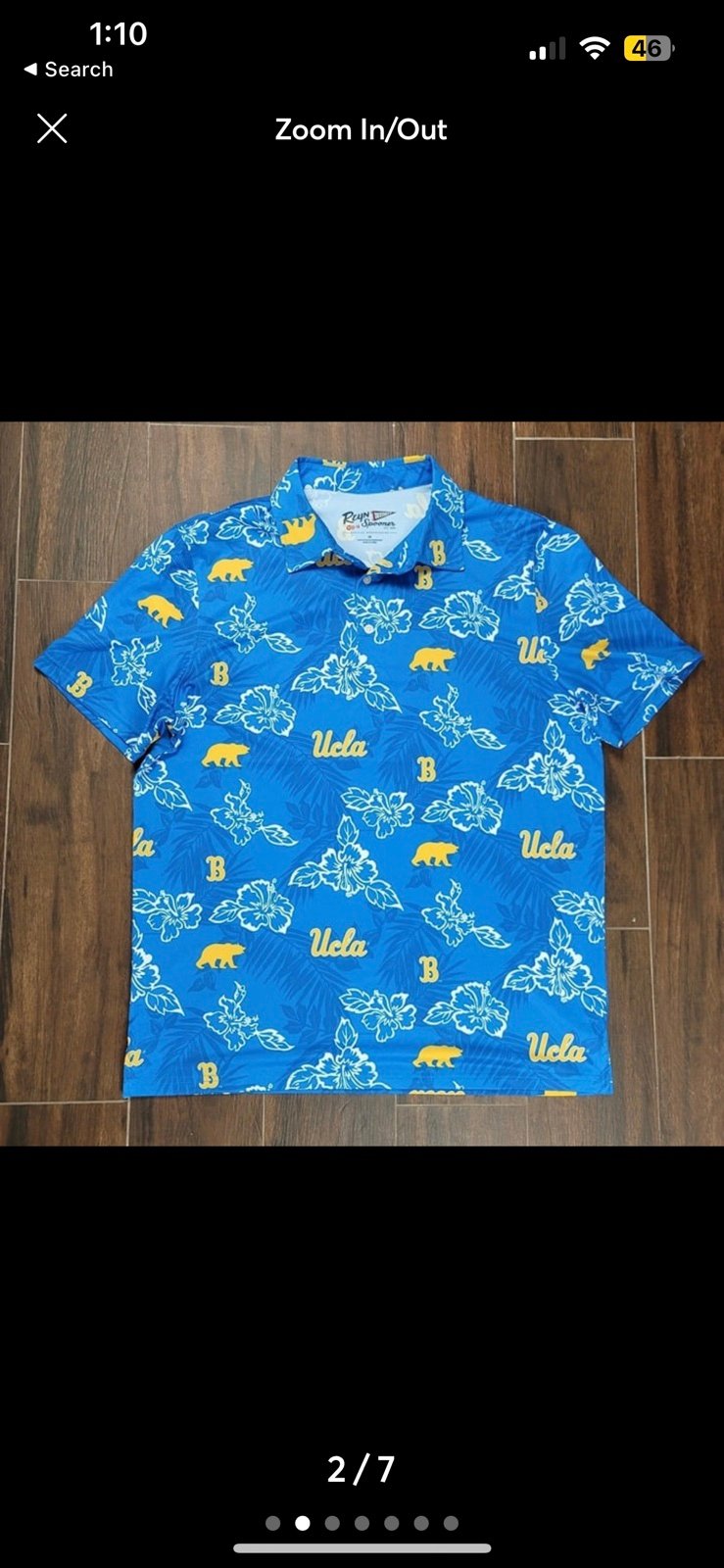 Reyn Spooner UCLA Polo Shirt Men's 3XL California Bruins Performance Stretch