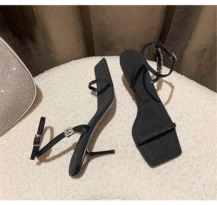 rhinestone letters square toe stiletto