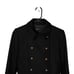 Zara Women's Overcoat Black Wool Stretch Double Breasted Lined Long Topcoat M