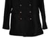 Zara Women's Overcoat Black Wool Stretch Double Breasted Lined Long Topcoat M