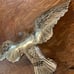 brass eagle flag pole topper finial vintage open wing heavy metal brass gold USA