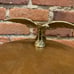 brass eagle flag pole topper finial vintage open wing heavy metal brass gold USA