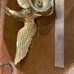 brass eagle flag pole topper finial vintage open wing heavy metal brass gold USA