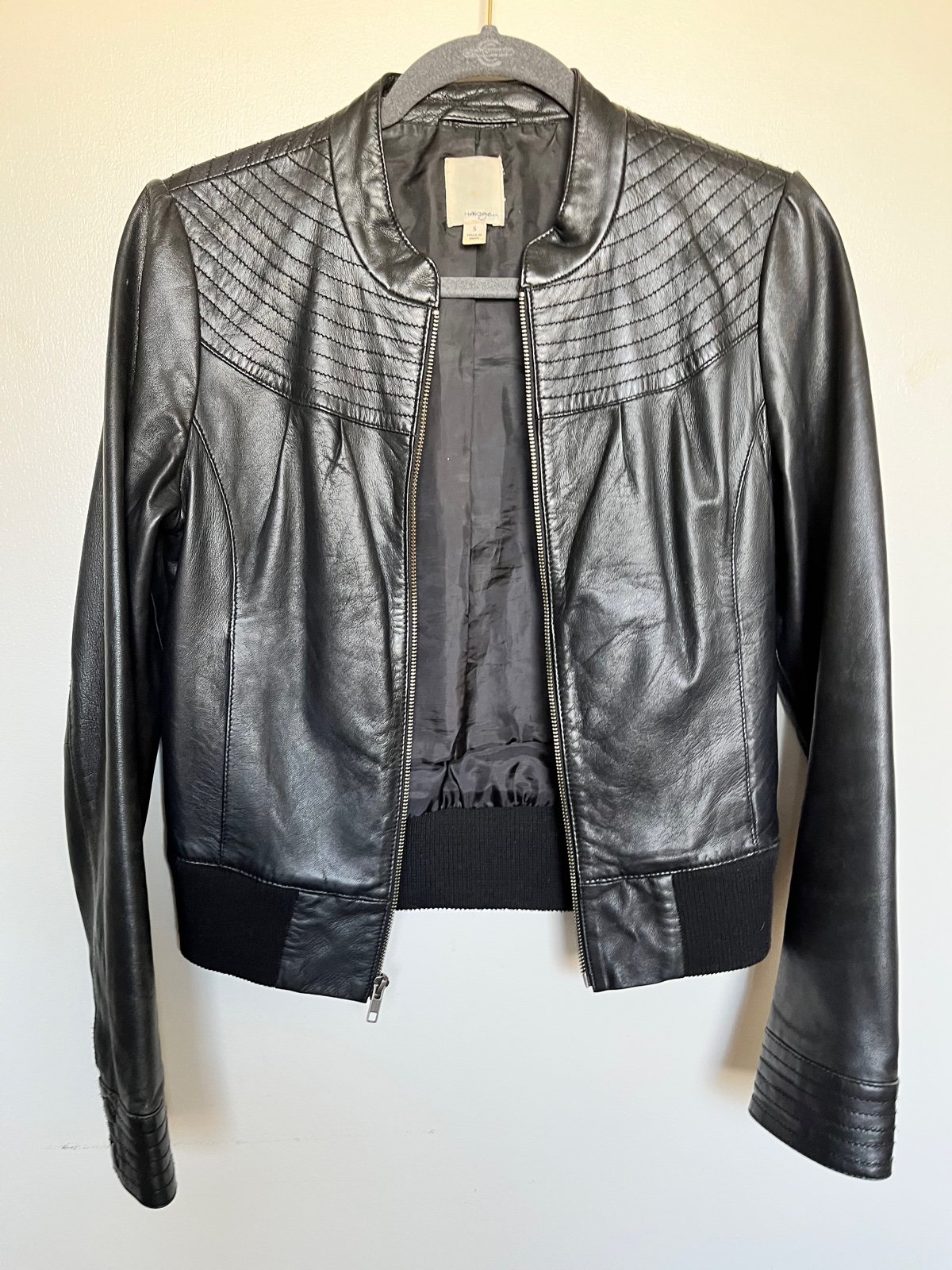 Halogen leather jacket black- Small