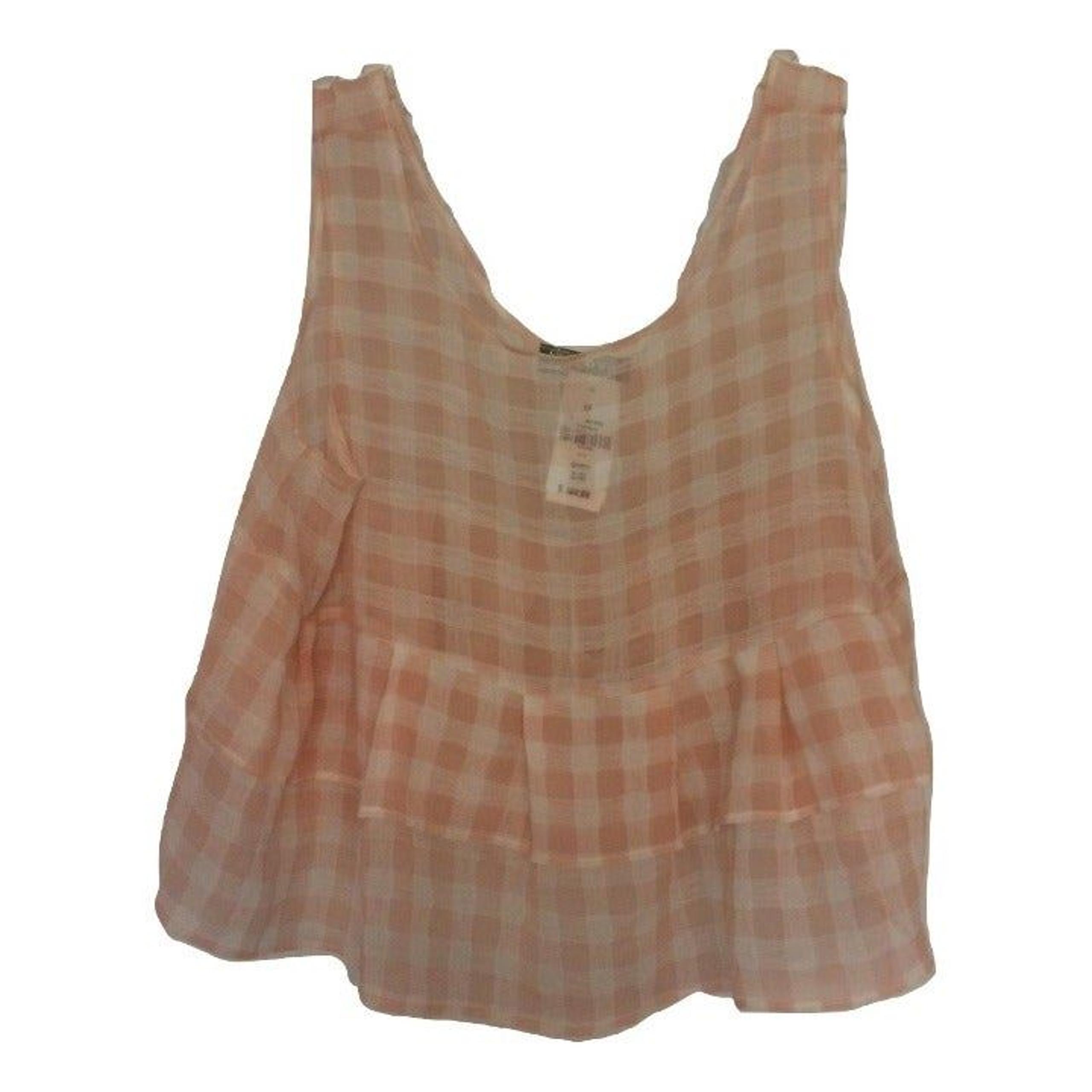 NWT LF Love UK 50s Check Ruffle Tank Top