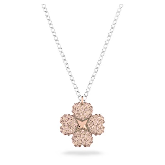 Swarovski Latisha pendant Flower, Pink, Mixed metal finish 5636488