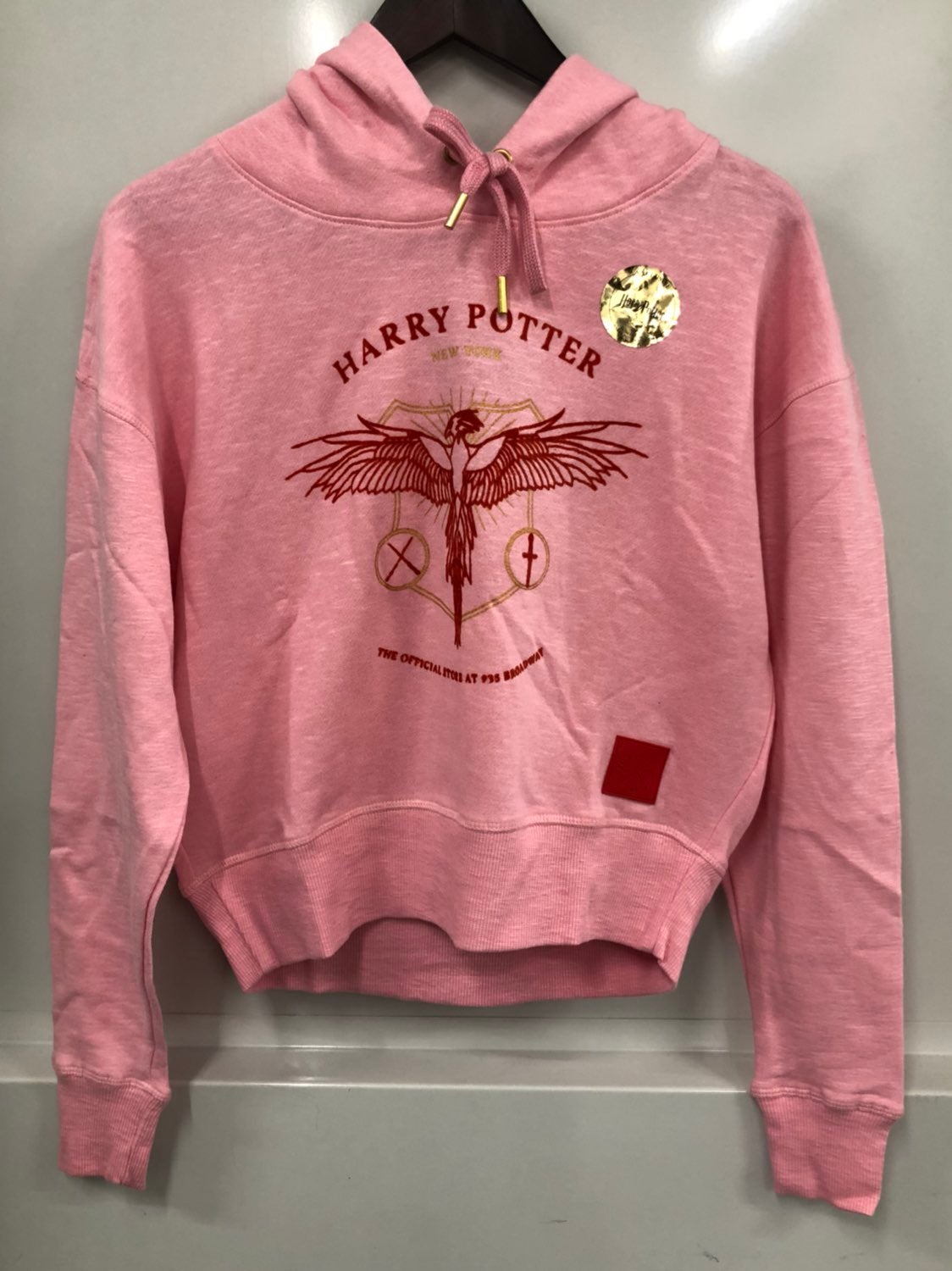 Harry Potter New York Ladies Phoenix Cropped Sweater Hoodie- Size Medium