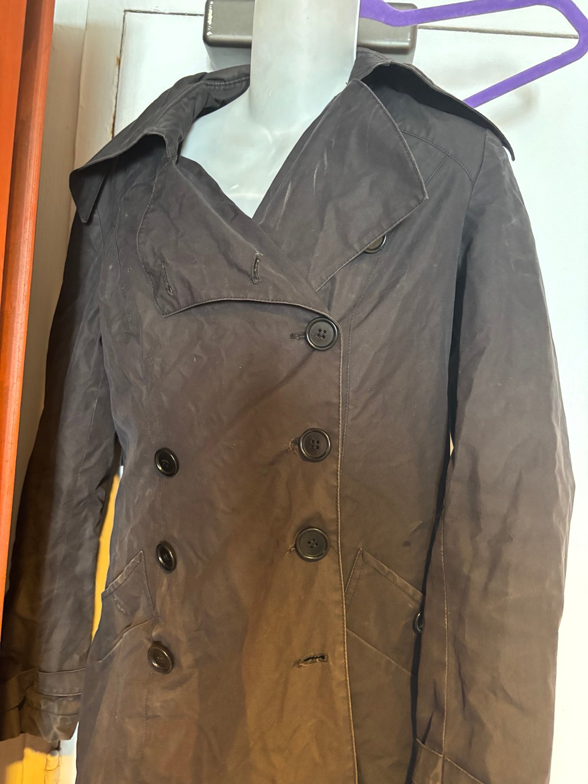 Helmut Lang dress suit jacket classic trench coat removable lining vintage y2k