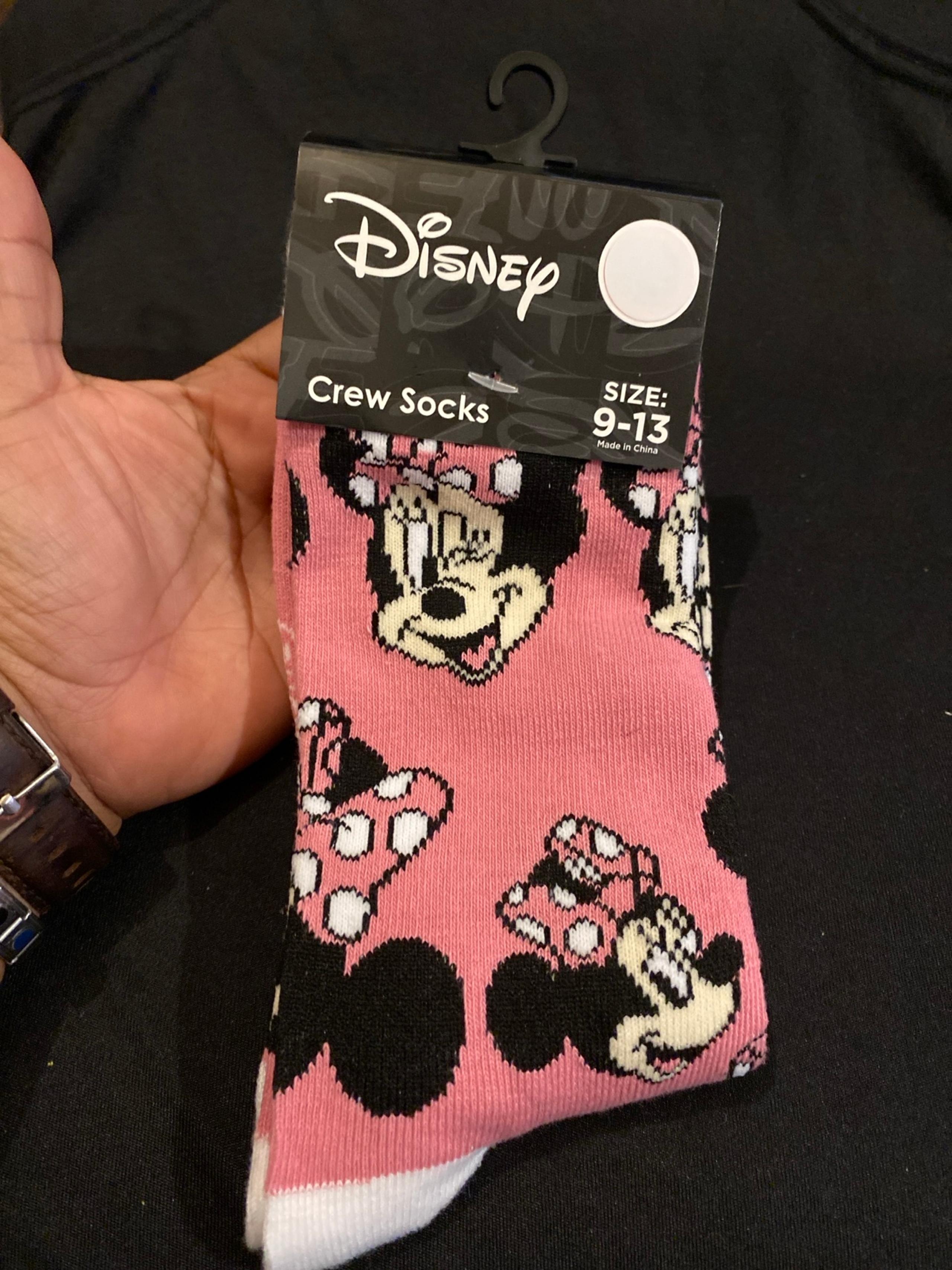 Mens or Womens Disney Minnie Crew Socks One Size