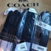 Coach Sculpted Signature Leather Tech Gloves black 6.5