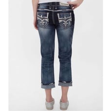 Rock Revival Ruella Easy Capri Cropped Stretch Jeans Size 29