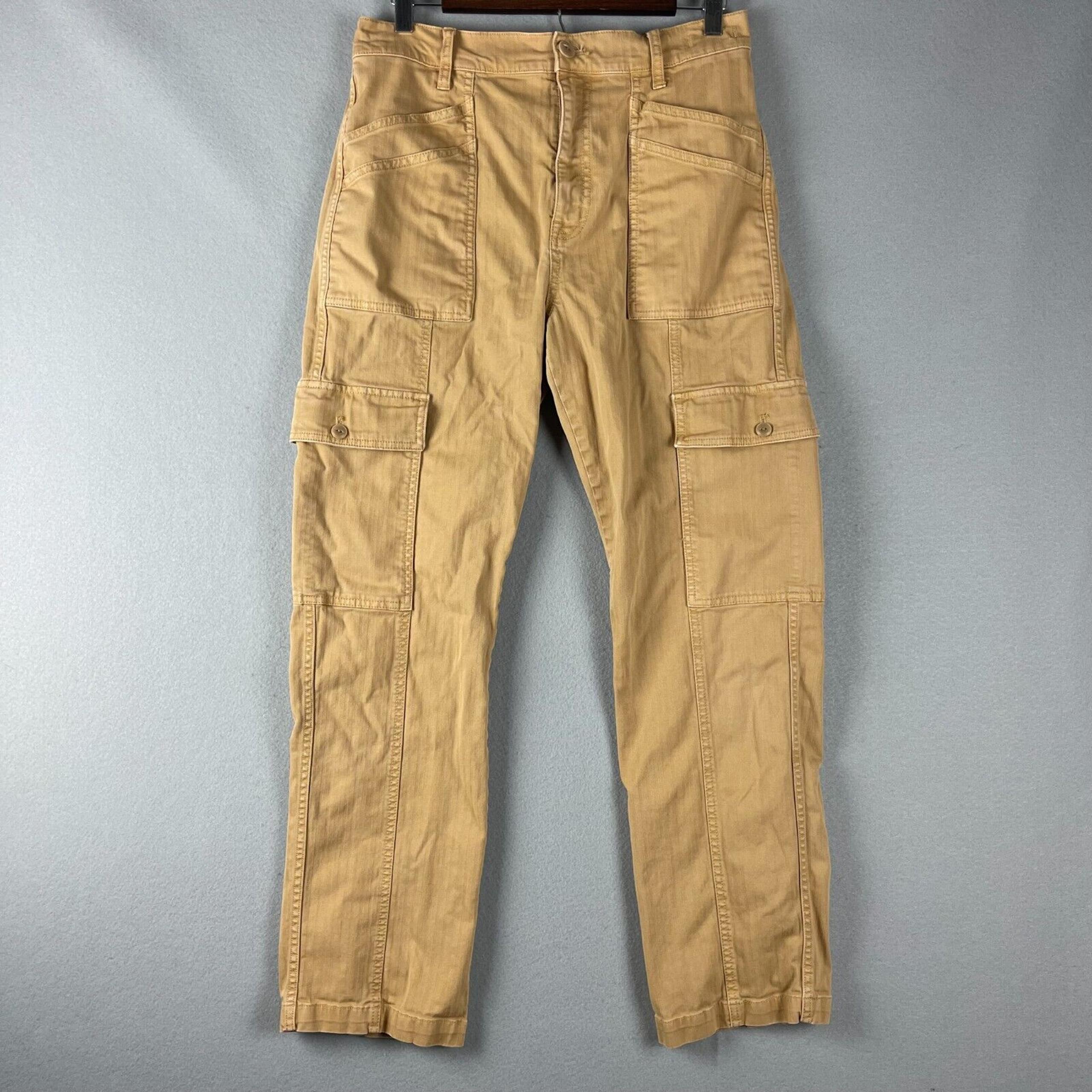 Madewell 90s Straight Cargo Pant Womens 29 Beige Garment Dyed High Waist FLAW
