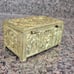 RARE Antique Repousse 5-sided Brass Chest w/Key