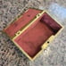RARE Antique Repousse 5-sided Brass Chest w/Key