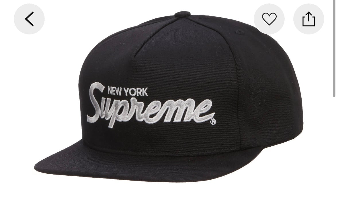 SUPREME Classic Team 5-Panel Black キャップ Supreme Classic Team 5 Panel Cap in Black