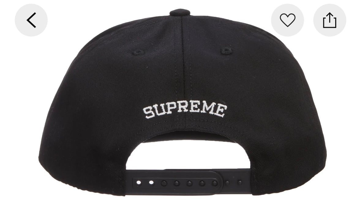 SUPREME Classic Team 5-Panel Black キャップ Supreme Classic Team 5 Panel Cap in Black