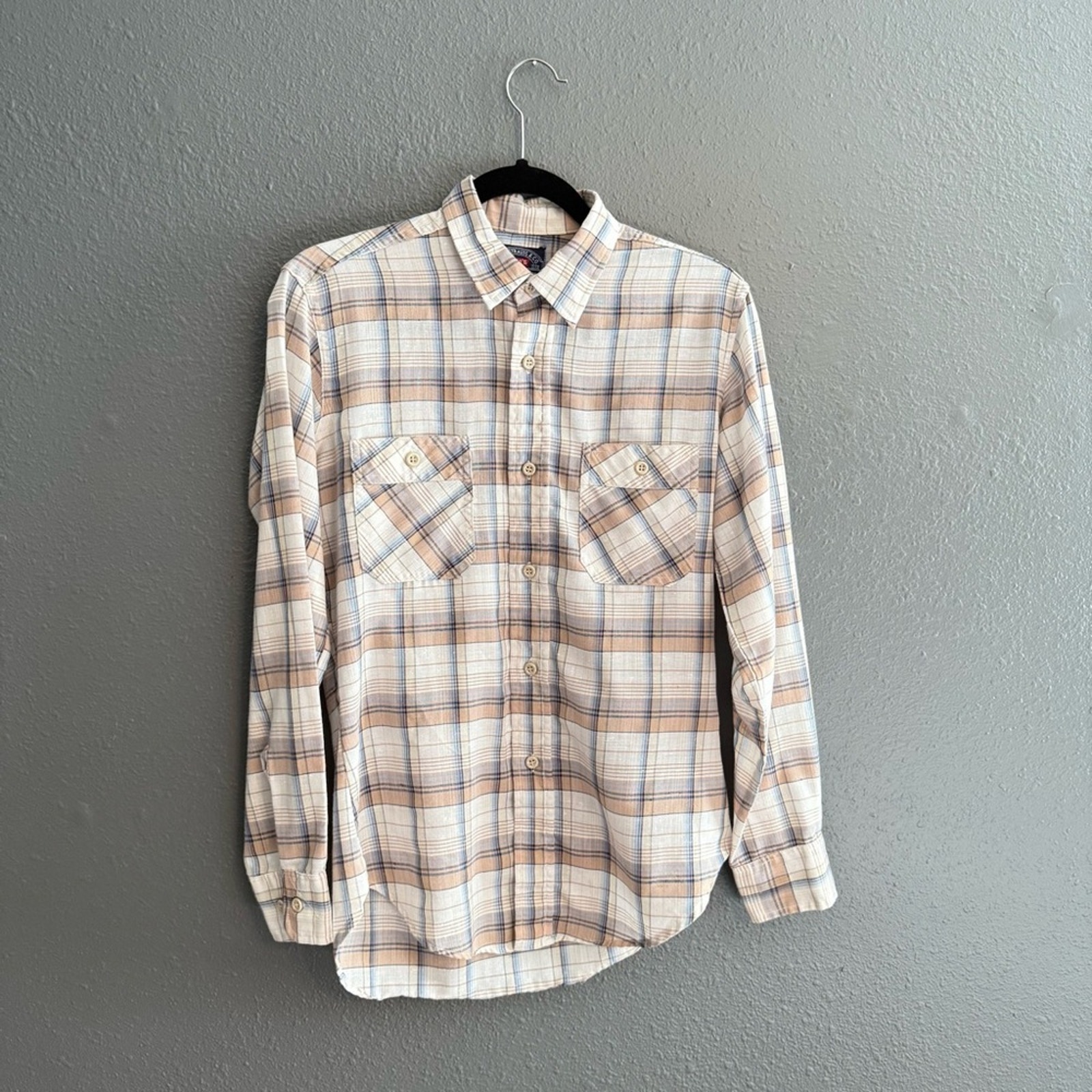 Levis Vintage 1970's Plaid Button Down Size M