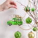 St. Patrick's Day Decorations Shamrock Tree Ornaments Set, 40ct Green Gold