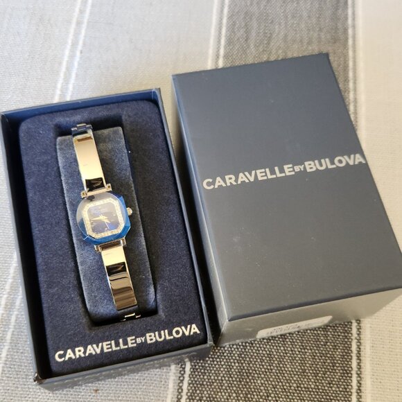 Caravelle by Bulova Octagonal Crystal Women Watch New Battery