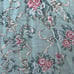 JC Penney Round Tablecloth Roses Ribbons Blue Pink rn 15881