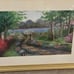 Original Watercolor Painting Size Medium 30” X 22” Garden On The Lake.