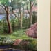 Original Watercolor Painting Size Medium 30” X 22” Garden On The Lake.