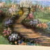 Original Watercolor Painting Size Medium 30” X 22” Garden On The Lake.