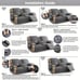 4pcs/set Waterproof Recliner Slipcover