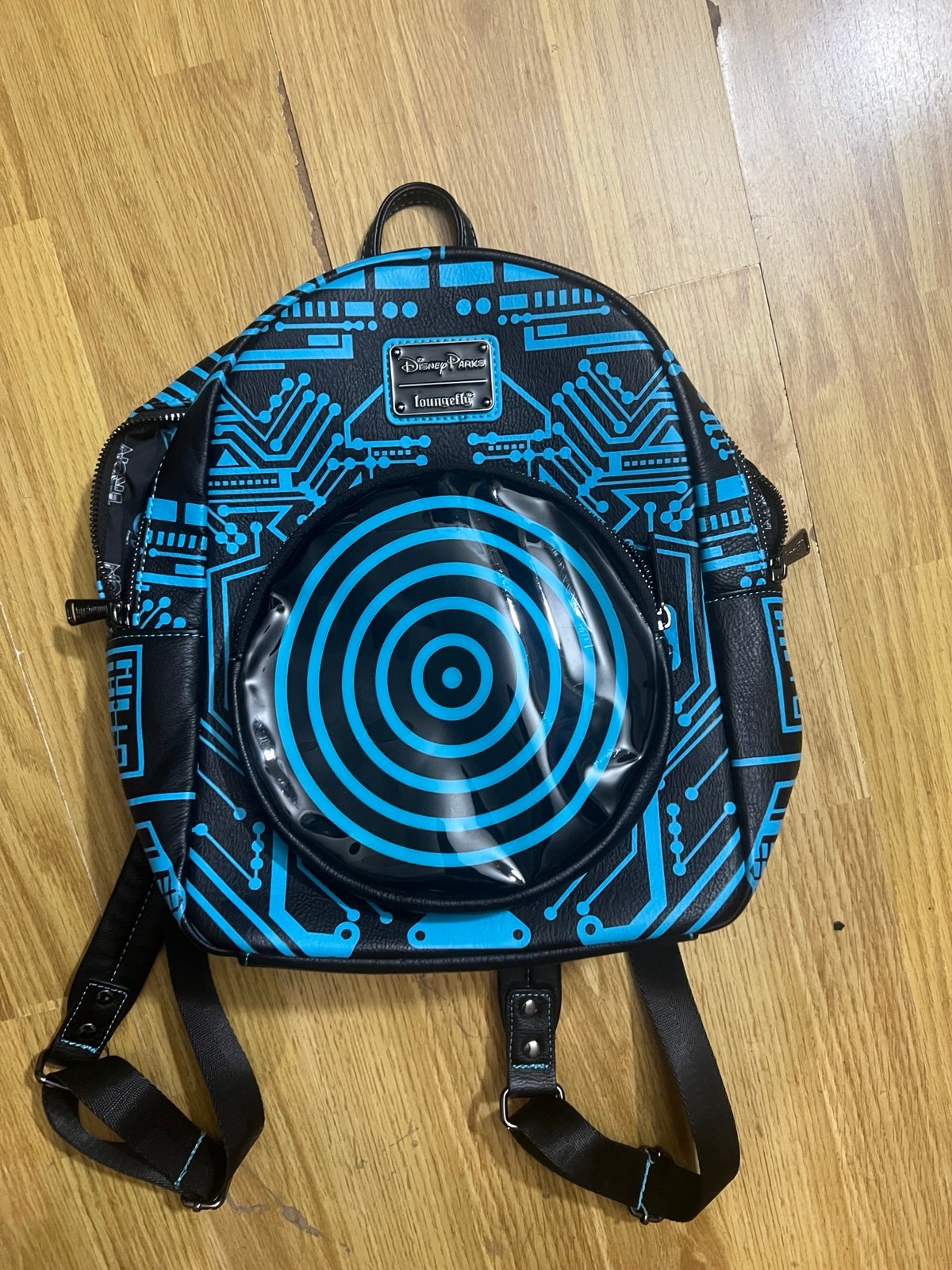 Disney Parks Tron 40th Anniversary Light-Up Loungefly Mini Backpack
