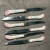 Regent Sheffield pink floral steak Knives