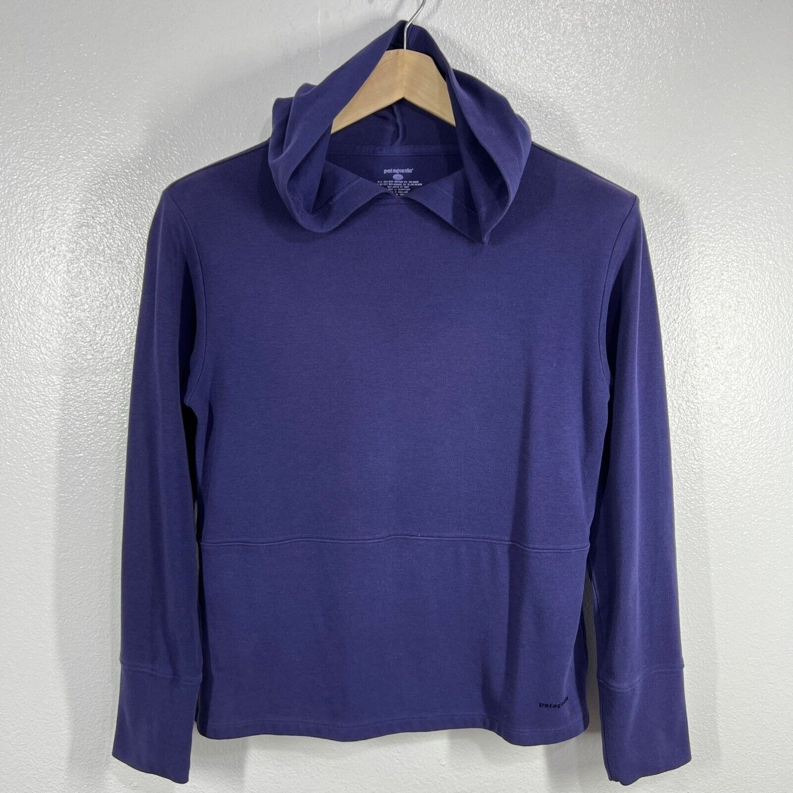 Patagonia Organic Cotton Funnel Neck Hoodie Pullover Athleisure Top Womens Small