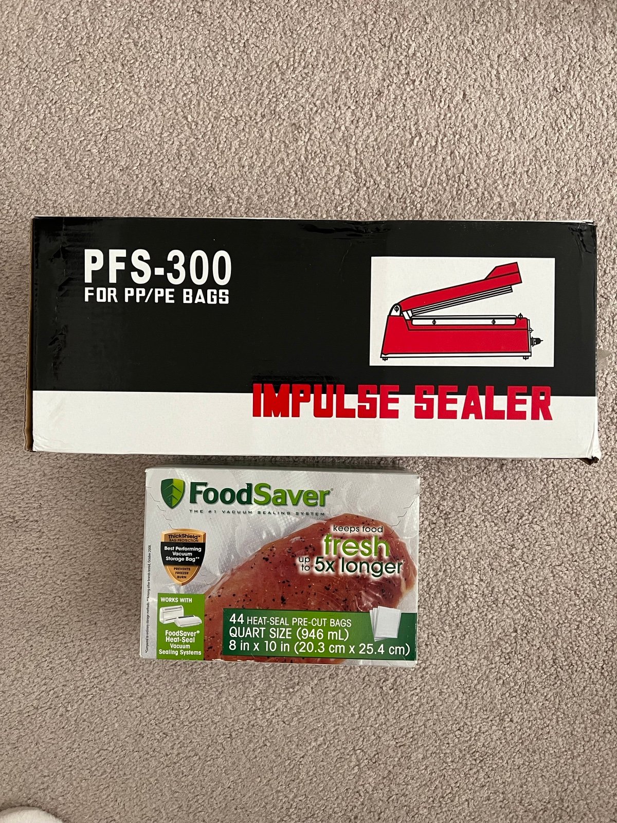 Impulse Sealer PFS-300 Bag Seal Machine Adjustable Heat Setting