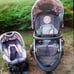 car seat and stroller